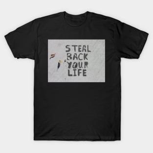 Steal Back Your Life (stencil graffiti) T-Shirt